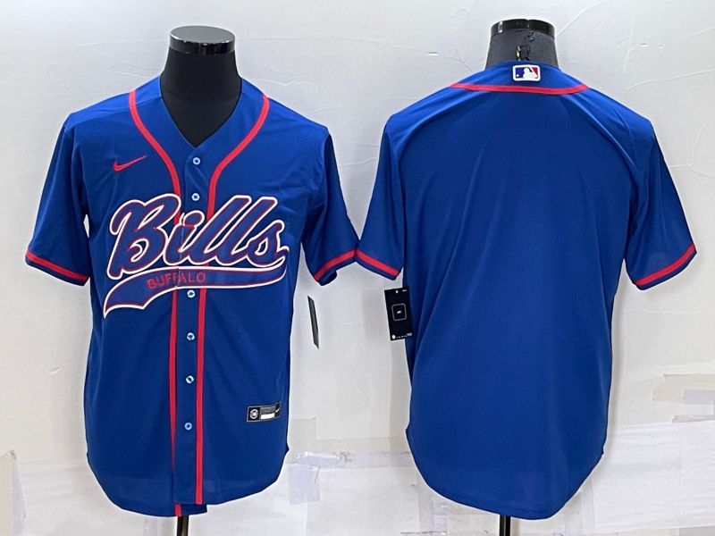 Men Buffalo Bills Blank Blue Nike Co branded NFL Jersey